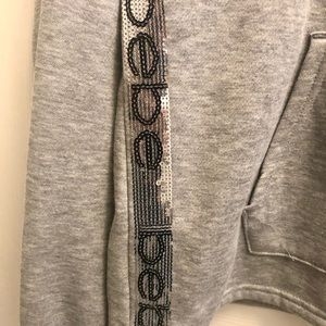 bebe sequin stripe hoodie